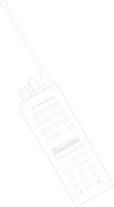 Line drawing of a Motorola MTS2000 portable radio